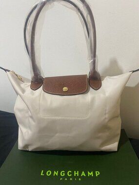 Longchamp Le Pliage Original Large Handbag Paper White Canvas office Tote L